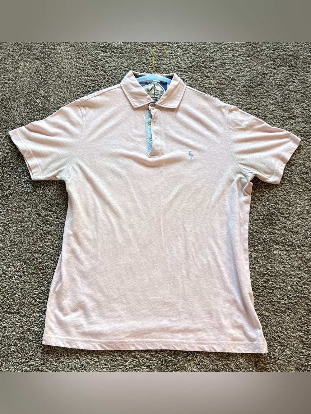 Men's Light Pink Polo Shirt with Subtle Logo